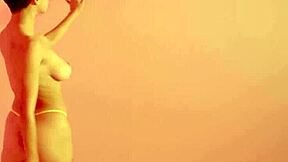 Amazing Latina teen Mia Valentine poses in lingerie showing her big ass