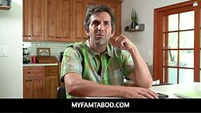 stepdaughter lily lou seduces stepdaddy for a taste of his hard cock