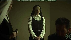 Nun’s Wild Pussy Dive in Lesbian Action!