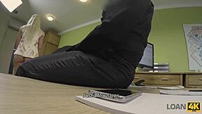 Pervert Guy Uses Money To Fuck Busty Blonde!