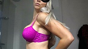 Is that petite teen playing with her big tits and ass?