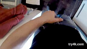 fervid chick starts with pov blowjob then gets juicy pussy ridden hard