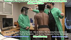 Rina Arem stranded, saved by Stacy Shepard at BondageClinic com.