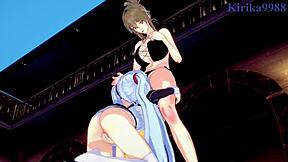 Sagiri Sakurai and Chitose Kisaragi and Ruri Hoshino unleash intense lesbian creampie action. Super Robot Wars T & V & Martian Successor Nadesico hentai explodes with 3D cartoon passion.