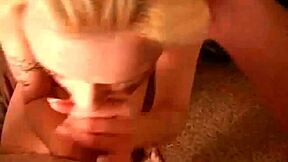 Busty blonde Celeste says 'want me to jerk and suck you?'