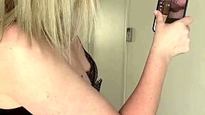 Russian milf in fishnets rates personal dick for 50