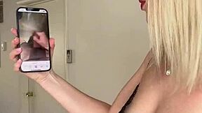 Russian milf in fishnets rates personal dick for 50