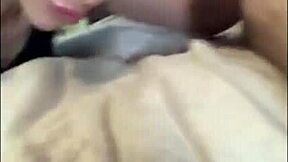 Sexy babe sucks big dick and gives handjob 😍