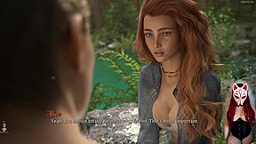 dreamland ep 15: brunette coed babe shows tits in outdoor nature setting