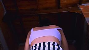 why did the petite latina teen cheat with her lover, getting spanked to orgasm in the apartment?