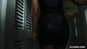 Slutty roommate cheats with huge cock in dorm