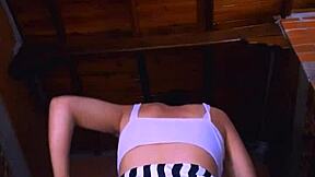 why did the petite latina teen cheat with her lover, getting spanked to orgasm in the apartment?