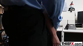 Teen thief caught and pounded by officer’s big cock