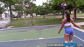 Real Teen Lesbians Engage In Intense Threeway Action At Party