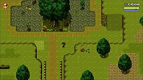 Did she fall in water without panties in Lost Lagoon hentai?