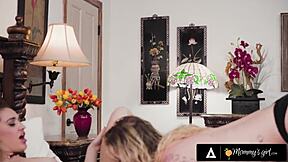 Brunette Milf Licks Stepmommy's Pussy For Approval