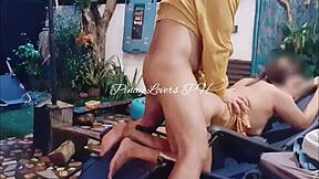 Feel the thrill as daddy explores deep inside this petite Asian teen's tight pussy