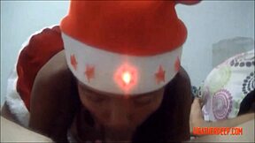 hd christmas video featuring thai teen heather deep in a performance.