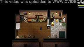 Did she fall in water without panties in Lost Lagoon hentai?