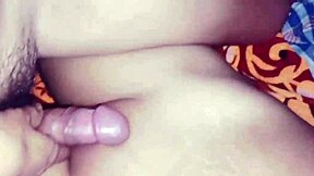 she's losing control with intense orgasms, cute Indian babe in close-up.