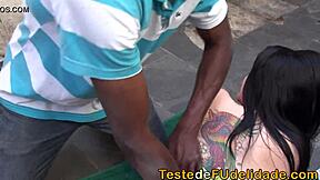 Rich European amateur fucks Brazilian teen neighbor hard.