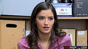 Wow! Young Shoplifter Teen Busted By Hung Mall Cop!