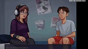 Gorgeous Threesome With A Horny Milf L My Sexiest Gameplay Moments L Summertime Saga V0182 L Part 20.