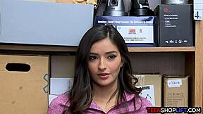 Wow! Young Shoplifter Teen Busted By Hung Mall Cop!