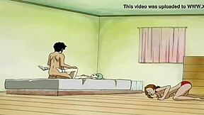Sexy cartoon mommy swallows cum in uncensored anime scene.
