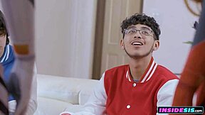 sexy cosplay girls are looking for a way to go to cumicon luckily if you exchange their stepbrothers cocks they can complete their journey