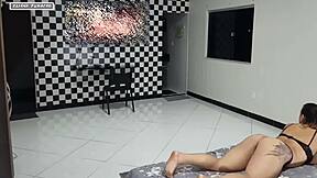 I got caught by masked guy making me cum on big dick! 😍