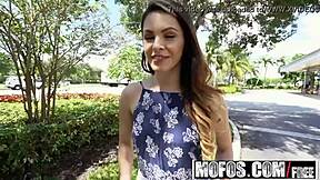 Mofos Public Pickup: Innocent Brunette Rayna Rose Gags Hard on Cock in Outdoor Action