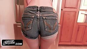 Harmony Wonder practices with stepsister's pocket pussy in missionary and cowgirl