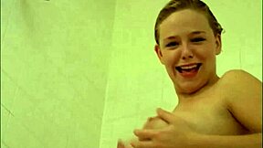 Big Tits Bald Cunt Teen Flashes in Homemade Shower Show?