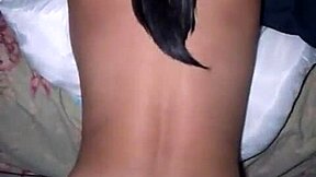 Skinny brunette with small waist gets fucked hard by amateurs in detailed action.