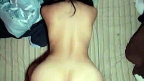 that skinny brunette has a good ass for bending over and taking a big cock