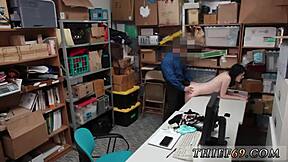 Police officer caught suspect at work.