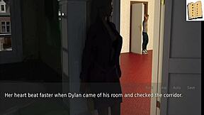 Hey, a wife and stepmother play an erotic game at home.