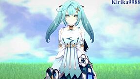 faruzan and layla have intense sex with aether in genshin impact hentai