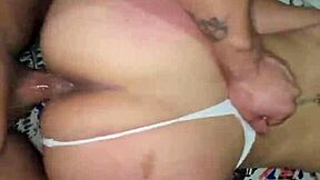 i fuck my latina neighbor doggy, her huge ass shaking in white thong