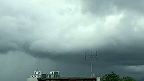 cum splashes on boobs in the weirdest hotel ever.