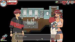 spooky milk life taboo hentai game pornplay ep 19, nerdy girl gives public handjob in the library 😏