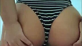 Sitting on a thick cock with perfect teen 18+ body POV