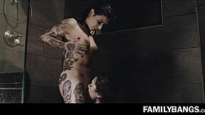 familybangs com - step aunt and niece passionates in the shower joanna angel stoya