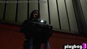 i saw perfect brunette alexandra tyler posing outdoor, exposing her nice boobs and ass. shes so petite and naked! oops, i mean...