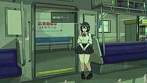 That Girl's Skirt on the Train - Playing Erotic Hentai Game