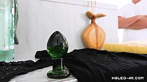 Teen gets anal creampie from monster cock