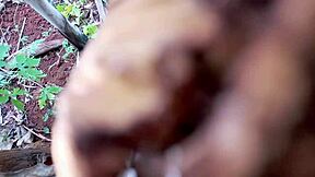 She grabbed my dick behind the house, so I followed!