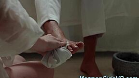 mormon teen gets wild cumshot after intense missionary action