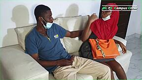 two students having hardcore sex at campus clinic